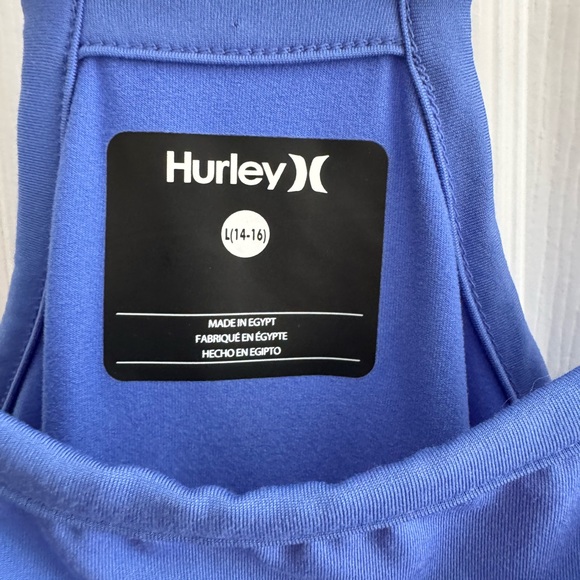 Hurley Girls Blue Ruffle Hem Tank Dress Size L (14-16) - Picture 2 of 4